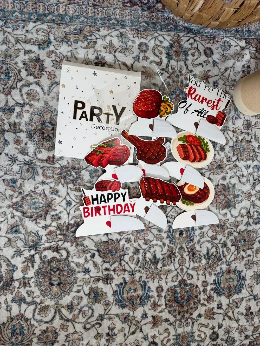 New BBQ Birthday Party Decorations BBQ honeycomb party decorations 8 Piece